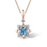 Золотий кулон з діамантами та топазами, 1796087