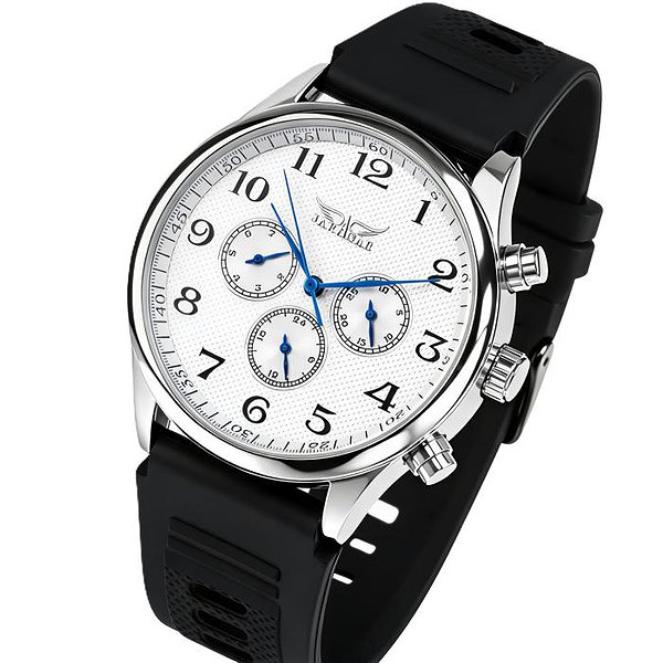 Jaragar Мужские часы Elite White Rubber 3685