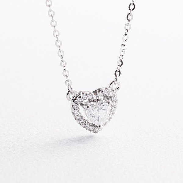 Серебряное колье с муасанитами onx181384