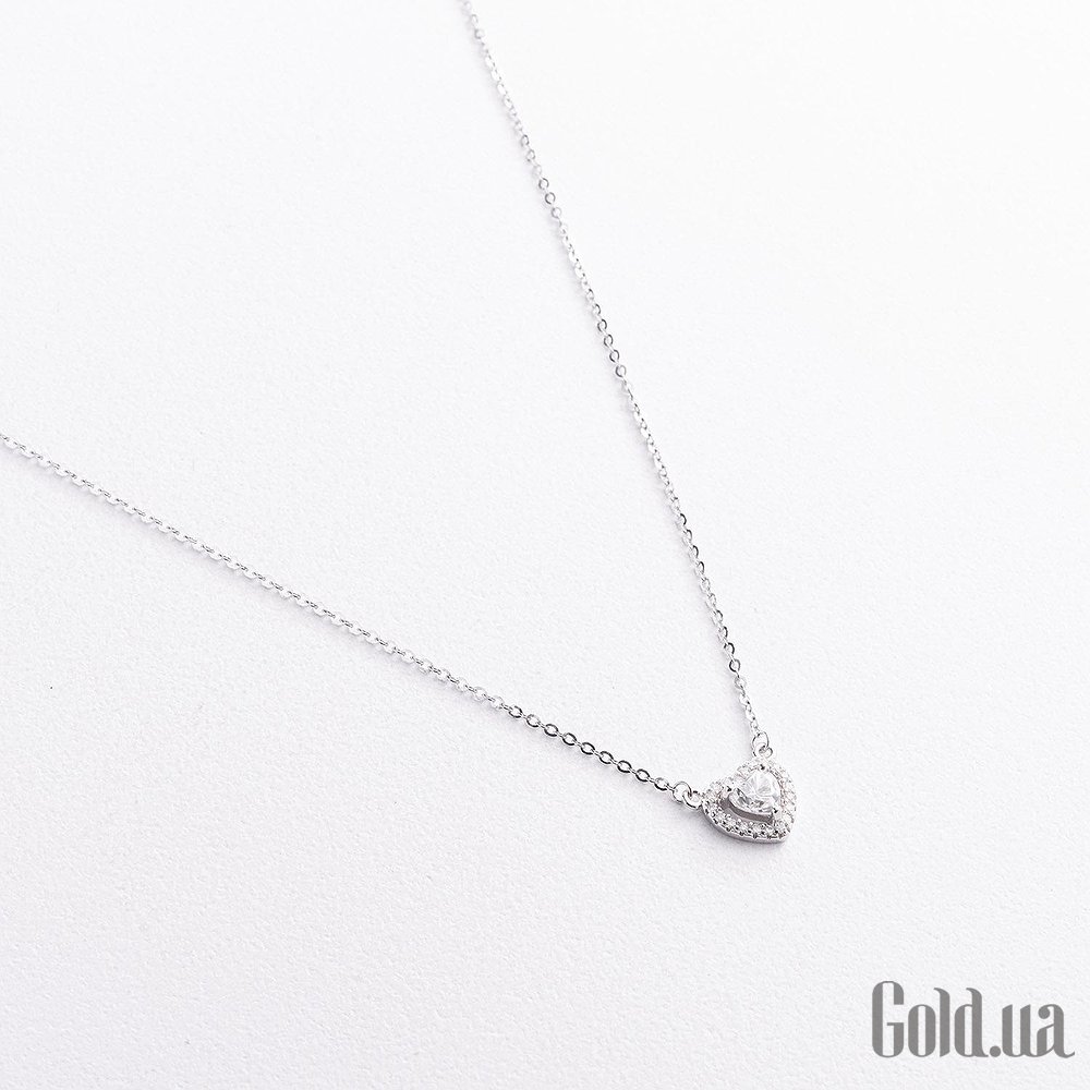 Серебряное колье с муасанитами onx181384 – изображение 2