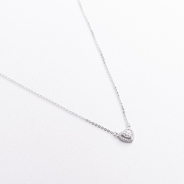 Серебряное колье с муасанитами onx181384 – изображение 2