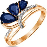 Женское золотое кольцо с бриллиантами и сапфирами, 1603064
