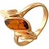 Женское золотое кольцо с янтарем - фото 1
