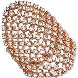 Женское серебряное кольцо с куб. циркониями в позолоте, 1619448