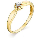 Золотое кольцо с бриллиантом, 1622264