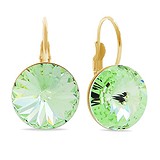 Сережки з кристалами Swarovski в позолоті, 1626104