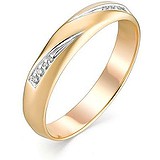 Золотое обручальное кольцо с бриллиантами, 1633528