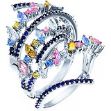 Женское серебряное кольцо с куб. циркониями, 1670392