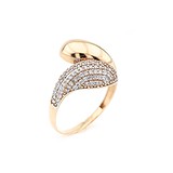 Жіноча золота каблучка з куб. цирконіями, 1699320