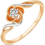 Золотое кольцо с бриллиантом, 1700856