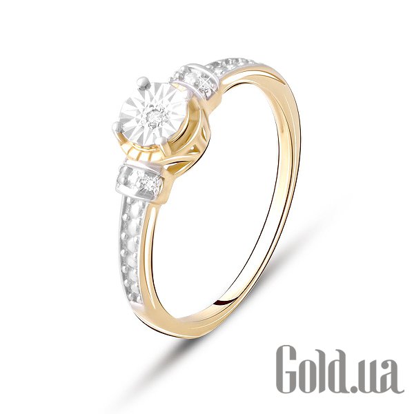 

Кольцо Fresh Jewelry, Серебряное кольцо с бриллиантами в позолоте, 19
