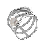 Женское серебряное кольцо с жемчугом, 1760248