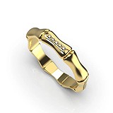 Золотое обручальное кольцо с бриллиантами, 1768440