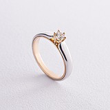 Золотое кольцо с бриллиантом, 1778936