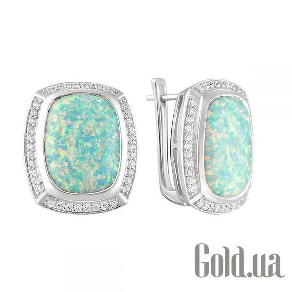 

Серьги Fresh Jewelry, Серебряные серьги с куб. циркониями и опалами
