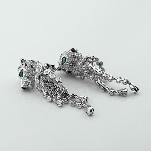 Серебряные серьги с куб. циркониями DIA3202877