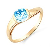 Женское золотое кольцо с топазом, 1515001