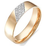 Золотое обручальное кольцо с бриллиантами, 1556217