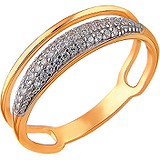 Женское золотое кольцо с куб. циркониями, 1609209