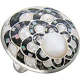 Женское серебряное кольцо с перламутром, 1612537