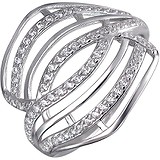 Женское серебряное кольцо с куб. циркониями, 1614073