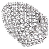 Женское серебряное кольцо с куб. циркониями, 1619449