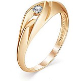 Женское золотое кольцо с бриллиантом, 1622265