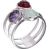 Женское серебряное кольцо с ювелирным стеклом, 1647097
