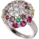 Женское серебряное кольцо с куб. циркониями, 1651449