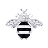 Срібний кулон з куб. цирконіями і емаллю, 1695737