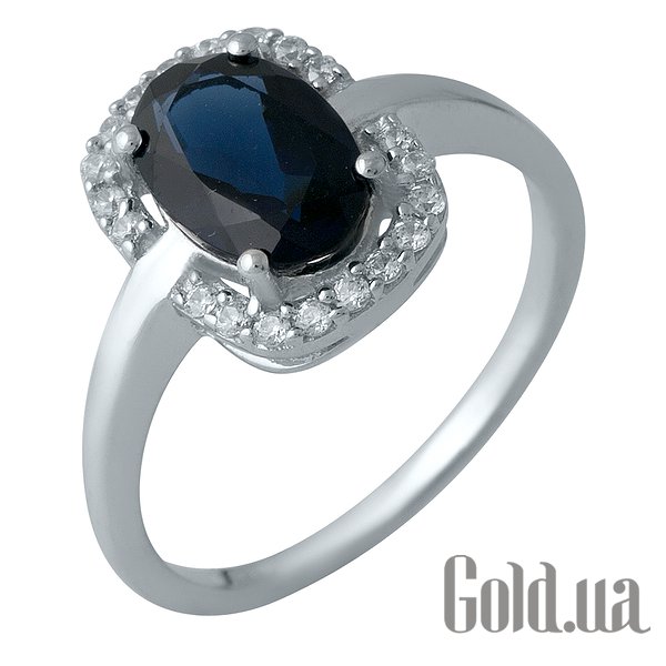

Женские кольца Fresh Jewelry, Женское серебряное кольцо с синт. сапфиром и куб. циркониями, 18