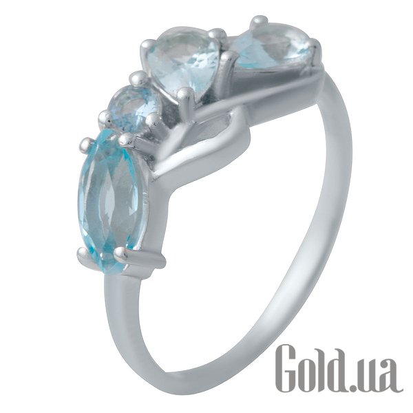 

Женские кольца Fresh Jewelry, Женское серебряное кольцо с синт. аквамаринами, 18