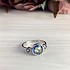 Женское серебряное кольцо с топазами - фото 2