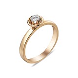 Золотое кольцо с бриллиантом, 1744633