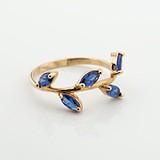 Жіноча золота каблучка з куб. цирконіями, 1766905