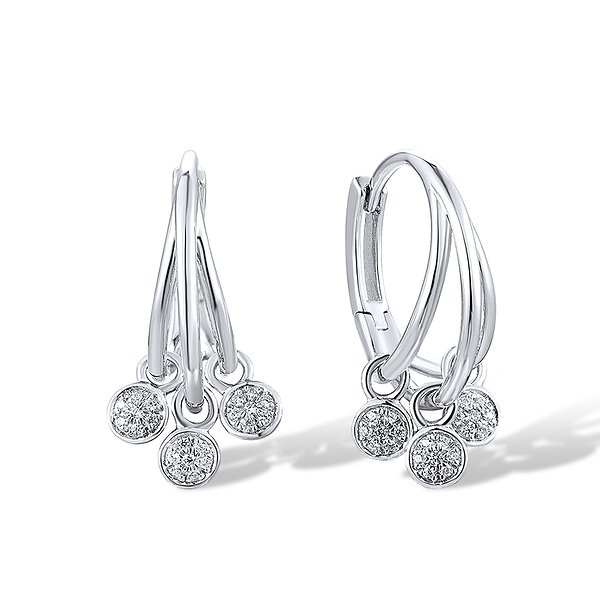 Золотые серьги с бриллиантами