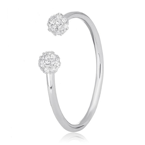 Жіноча срібна каблучка з куб. цирконіями