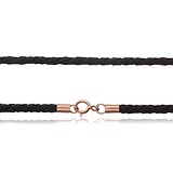 Полиуретановый шнурок с серебряным замком в позолоте, 866041