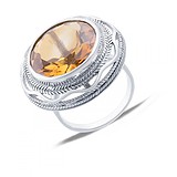 Женское серебряное кольцо с кварцем, 143354