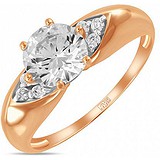 Золотое кольцо с кристаллами Swarovski, 1545722