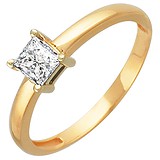 Золотое кольцо с бриллиантом, 1604602