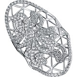 Женское серебряное кольцо с куб. циркониями, 1614074