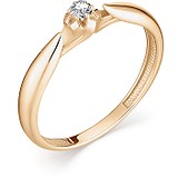 Золотое кольцо с бриллиантом, 1615354