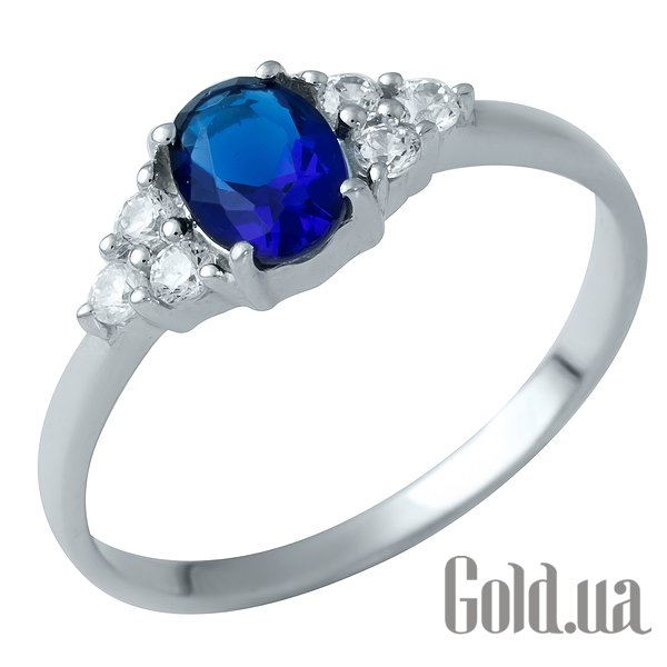 

Женские кольца Fresh Jewelry, Женское серебряное кольцо с синт. сапфиром и куб. циркониями, 17.5