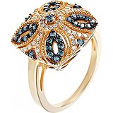 Женское золотое кольцо с бриллиантами, 1668602