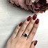Женское серебряное кольцо с синт. сапфиром - фото 3