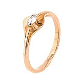 Золотое кольцо с бриллиантом, 1733370