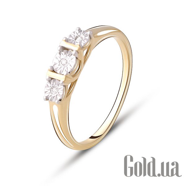 

Кольцо Fresh Jewelry, Серебряное кольцо с бриллиантами в позолоте, 19.5