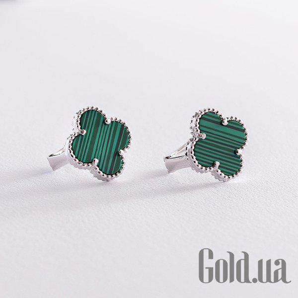 

Серьги Украина, Серебряные серьги с малахитами