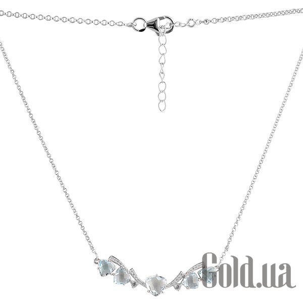 

Женские колье Fresh Jewelry, Серебряное колье с куб. циркониями и топазами, 45